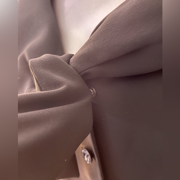 Tahari 3/4 Sleeve Tie Front, Cowl Neck Girly Blazer Jacket - super unique - Picture 5 of 8